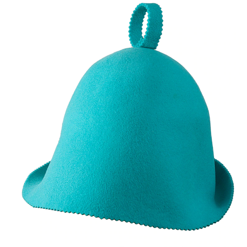 Premium Merino Wool Felt Sauna Hat, Soft Reusable Eco-Friendly Shower Cap with Custom Logo