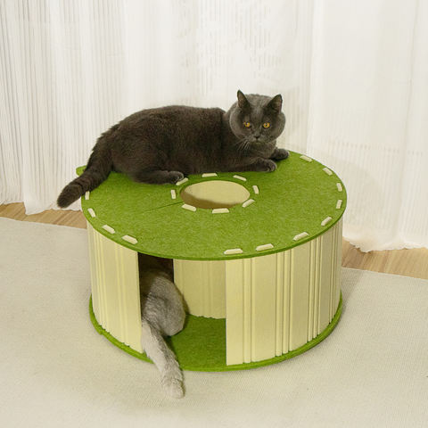 Modular Felt Dog Cat House Super Large Platform Stackable Foldable Removable Washable for Two Dogs/Cats Customizable Eco Pet