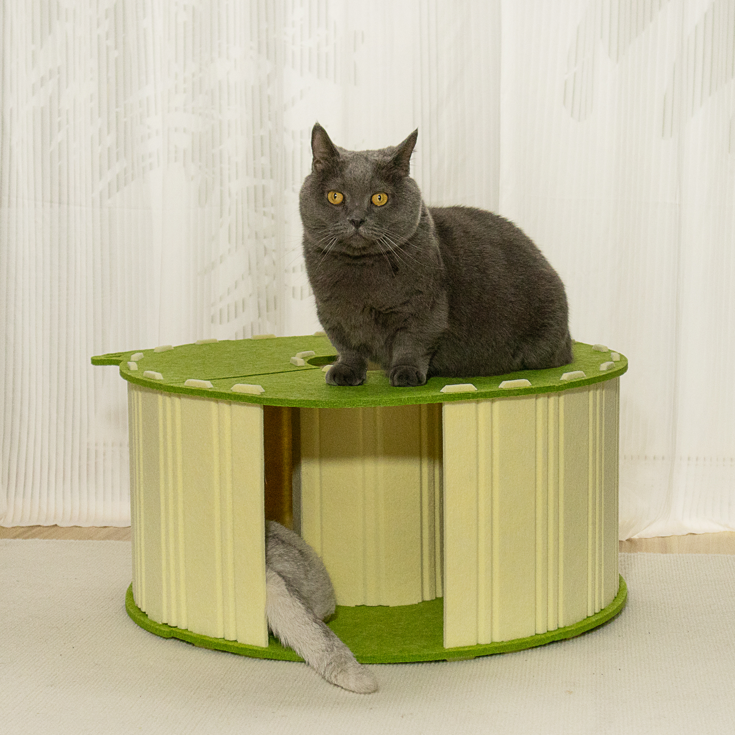 Modular Felt Dog Cat House Super Large Platform Stackable Foldable Removable Washable for Two Dogs/Cats Customizable Eco Pet