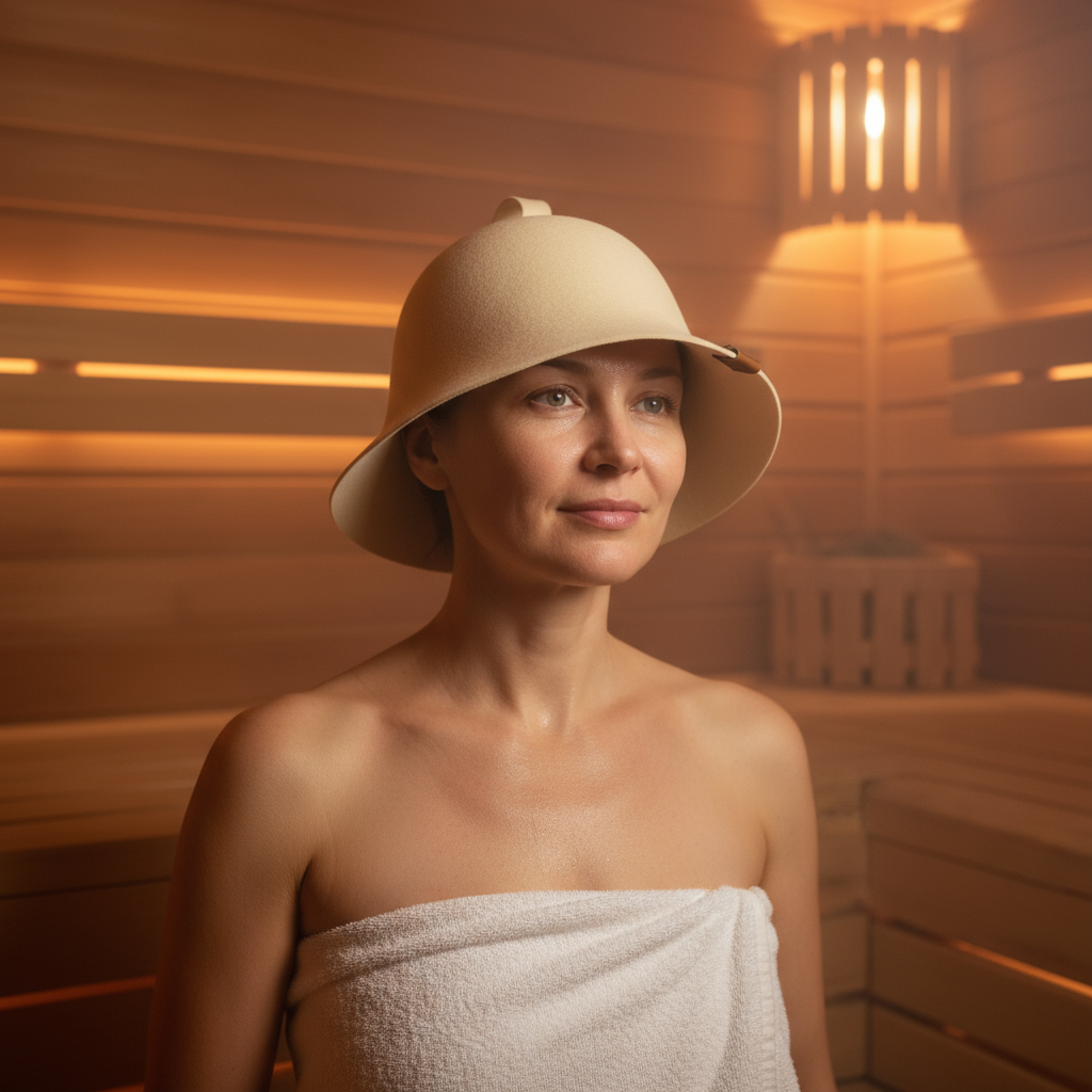 Merino Wool Thermal Hat Use in Sauna, Spa, Camping, or As Winter Beanie