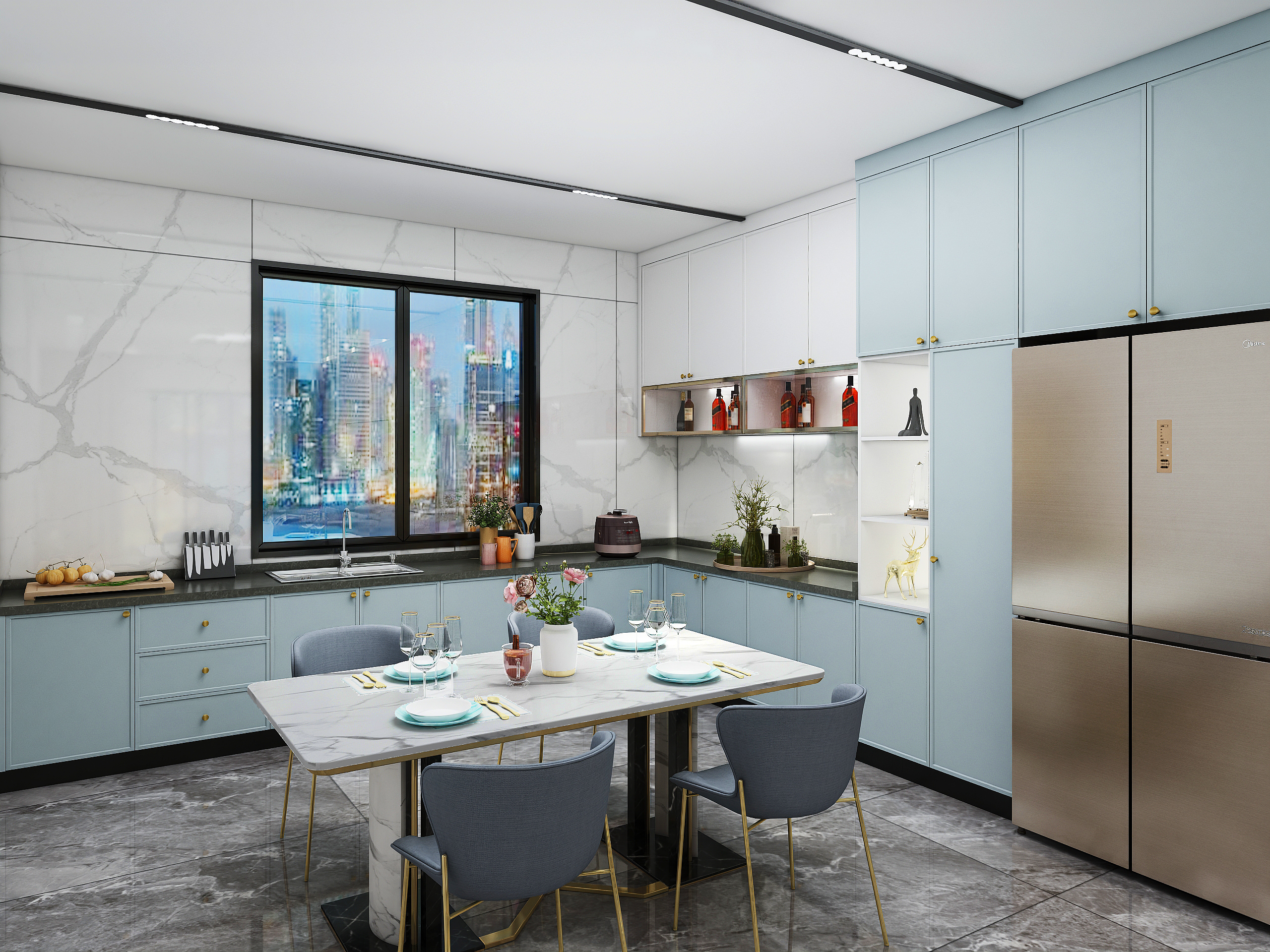 Kitchen Cabinet Set Complete Home Furniture Kitchen Cabinet Set with Handle Furniture Modern Design Solid Wood Kitchen Cabinet