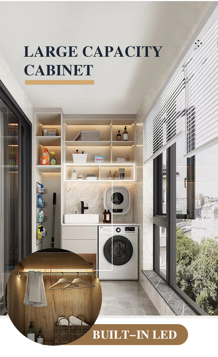 Laundry Room Organizer Cabinets Sink Cabinet with Washing Machine Modern Laundry Cabinets