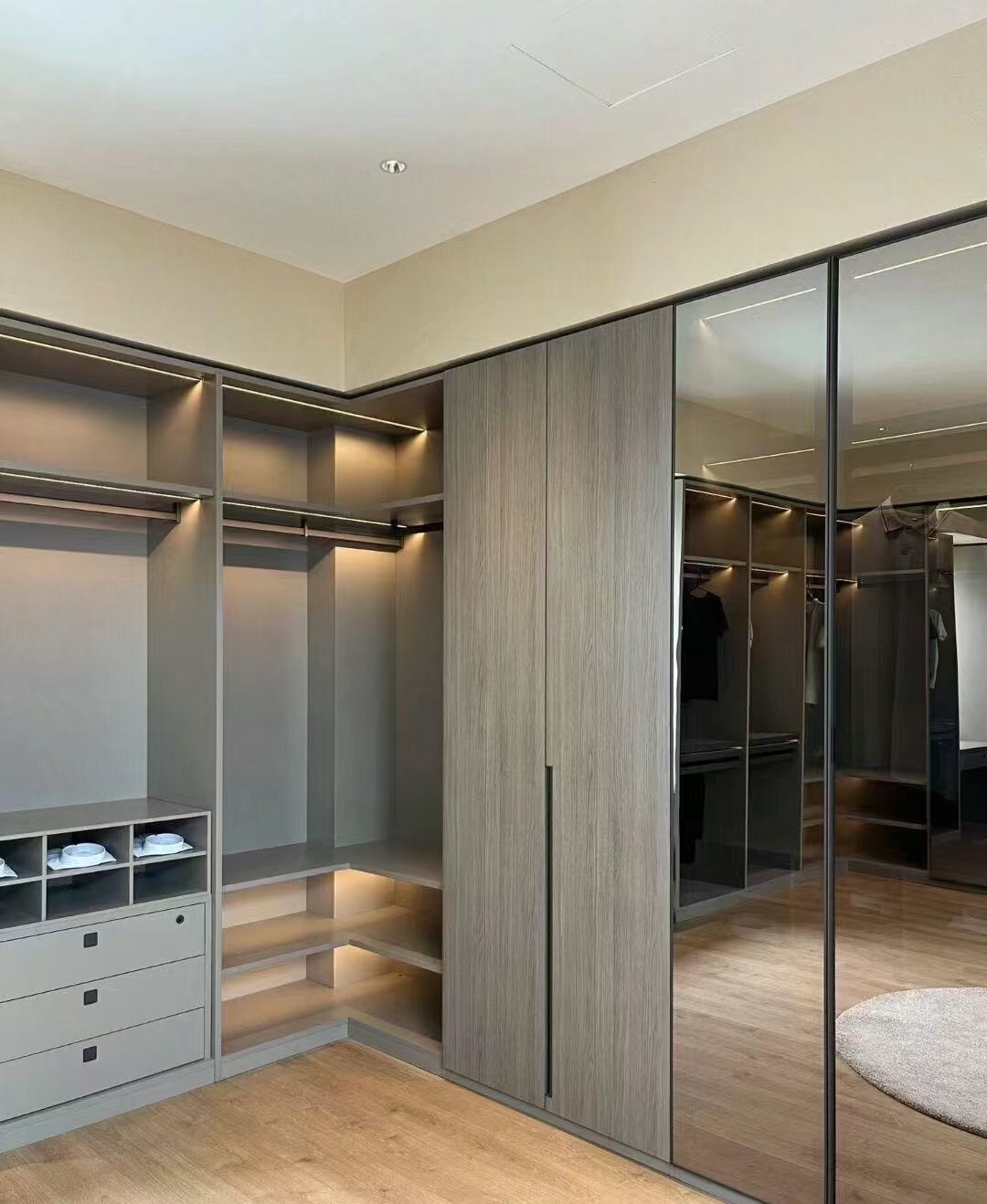 Tall Custom Modern Open Combination Cloth Walk in Closet Bedroom Furniture for Clothes Foldable Metal Cabinet Wardrobes Closet