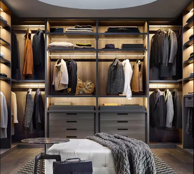 Tall Custom Modern Open Combination Cloth Walk in Closet Bedroom Wall Wardrobe Design Clothes Portable Wardrobes  Open Wardrobe