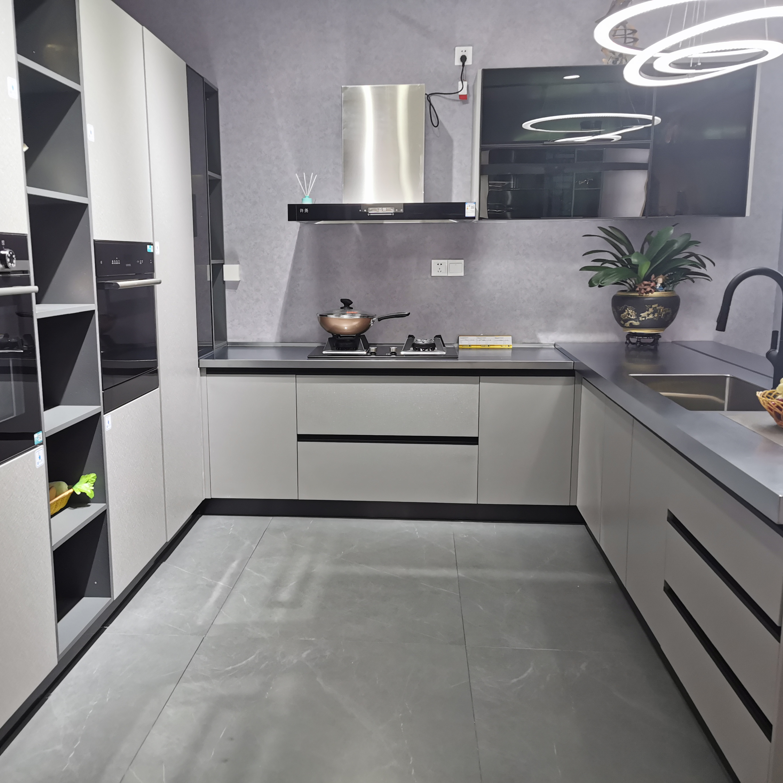 Refined Contemporary Metal Kitchen