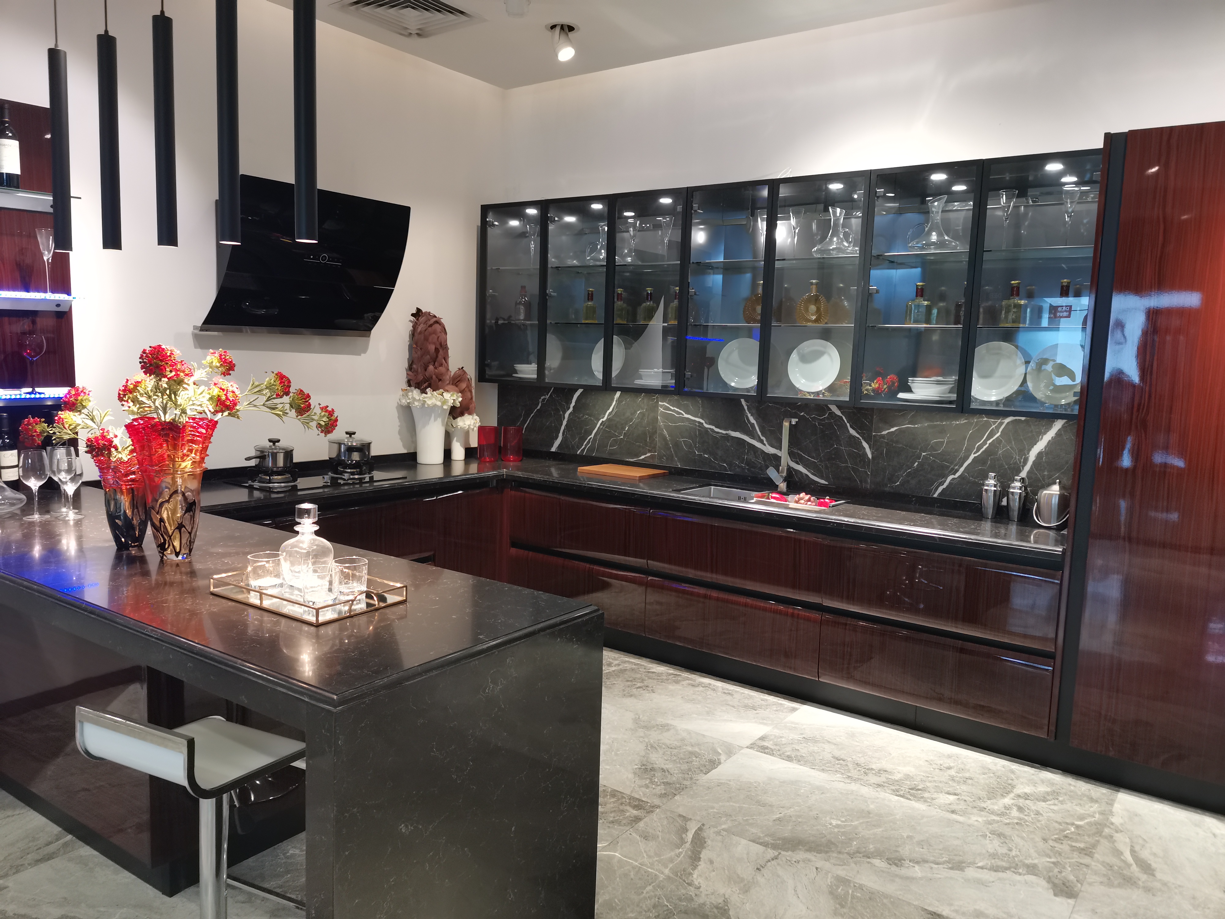 Modern Design Style Furniture Price Ready to Assemble Furniture Complete Sets Stainless Steel Modular Kitchen Cabinets for Sale