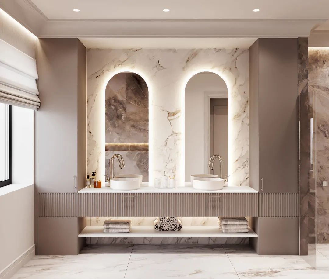 Contemporary Design Ready to Assemble Furniture Complete Sets Stainless Steel Modular Bathroom Vanity for Sale