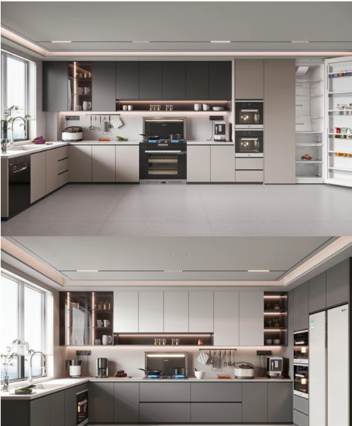 Modern /shaker Style Furniture Price Ready to Assemble Furniture Complete Sets Stainless Steel Modular Kitchen Cabinets for Sale