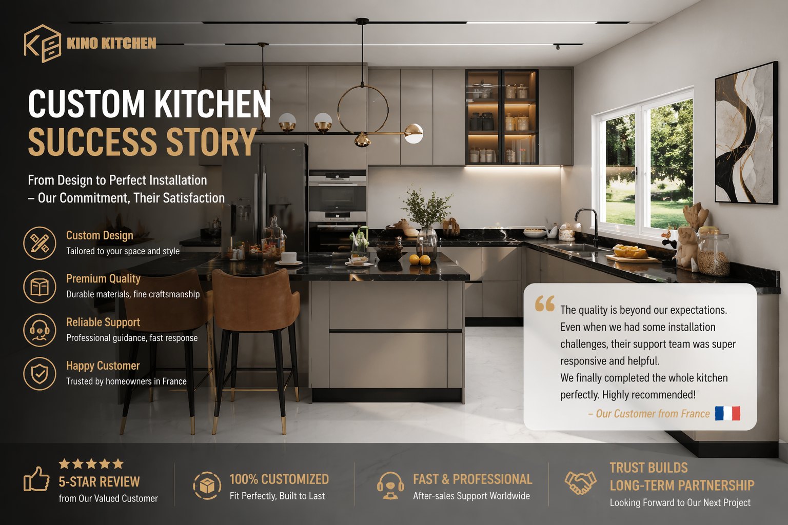 Reliable Custom Kitchen Cabinets: A Successful Client Story from France