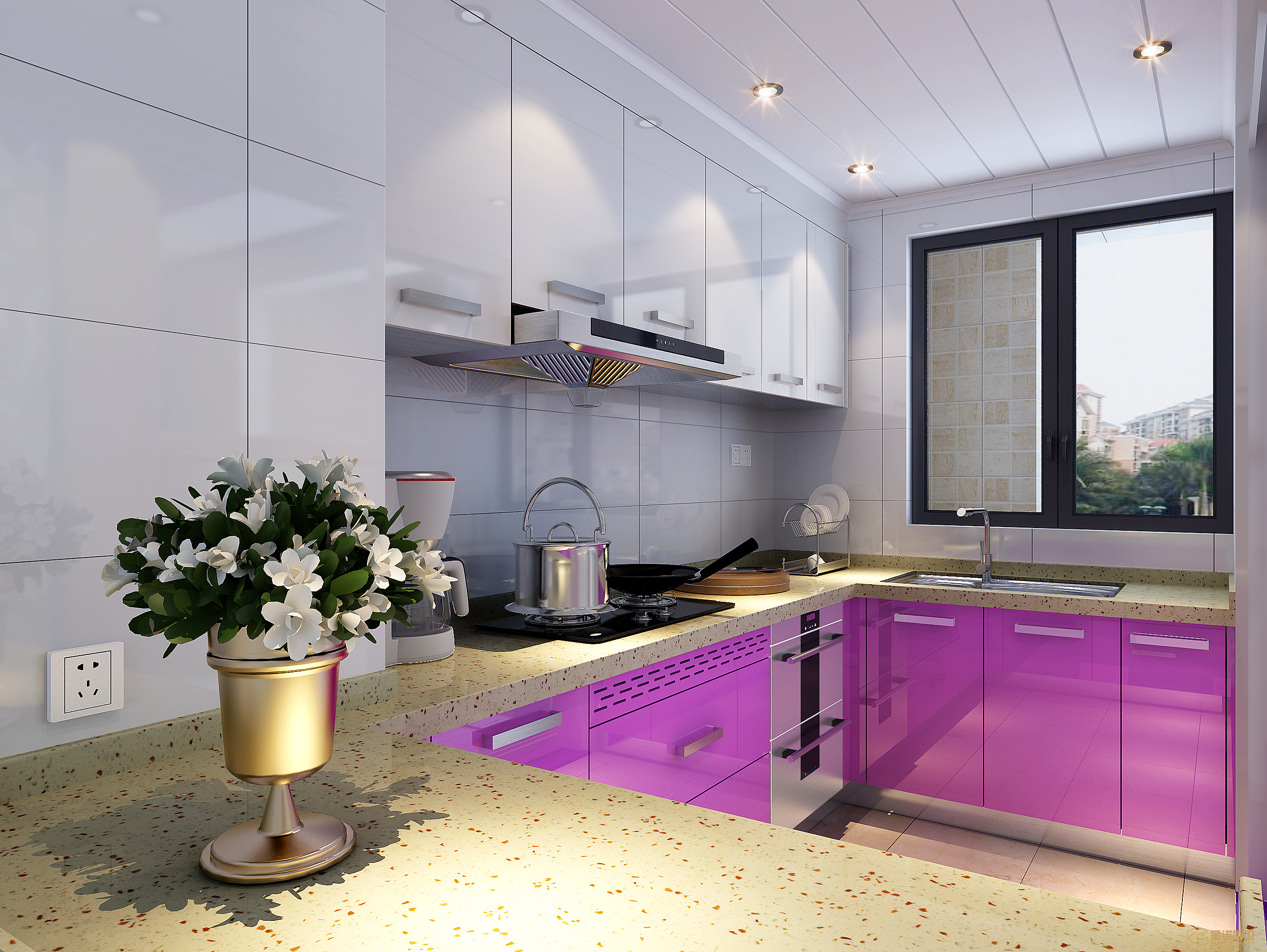 Stylish Kitchen Storage and Display Cabinets