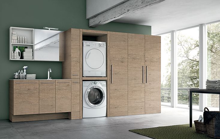 Laundry Room Organizer Cabinets Sink Cabinet with Washing Machine Modern Laundry Cabinets