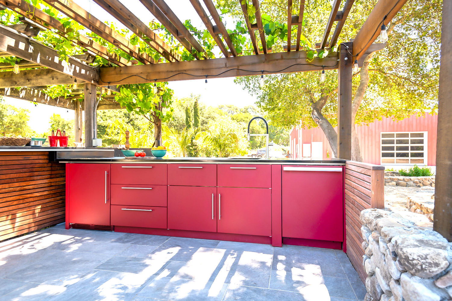 Outdoor Kitchen with Roof Cover Outdoor Garden Kitchen Set Kitchen BBQ Cabinets