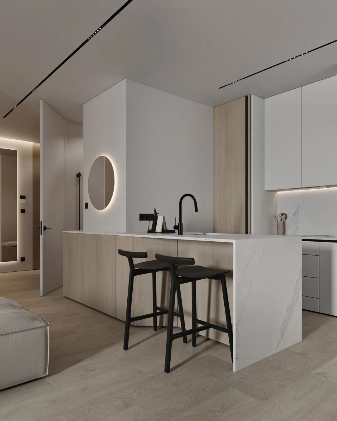 Modern Designs Kitchen Cabinets with Pantry and Island with Sink Stainless Steel Kitchen Cabinet Shaker Kitchen Cabinet
