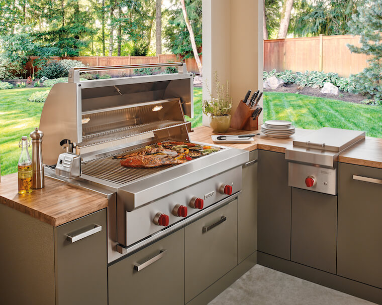 Customized Aluminum PVC Board Outdoor for Outdoor Kitchen with BBQ304 Stainless Steel Kitchen Cabinets