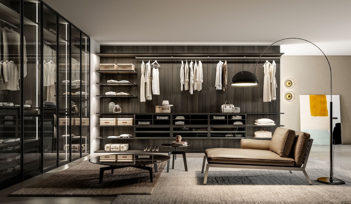 Modern Cabina Armadio Aluminum Glass Door Vestidor Wardrobe Custom Walk in Closet Kledingkast