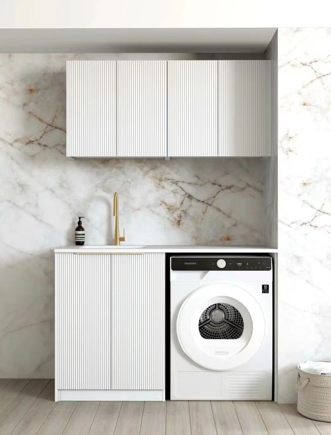 Window Balcony Stainless Steel Laundry Sink Cabinet