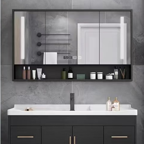 Kino High End Bathroom Vanities Modern Design Modern Vanity Bathroom with Vanity Wooden Panel Bathroom Cabinet with Mirror