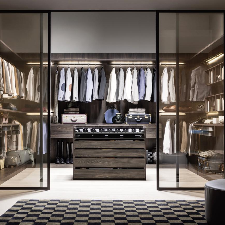 Customized Wall Sliding Wardrobe Mirror Door Syste