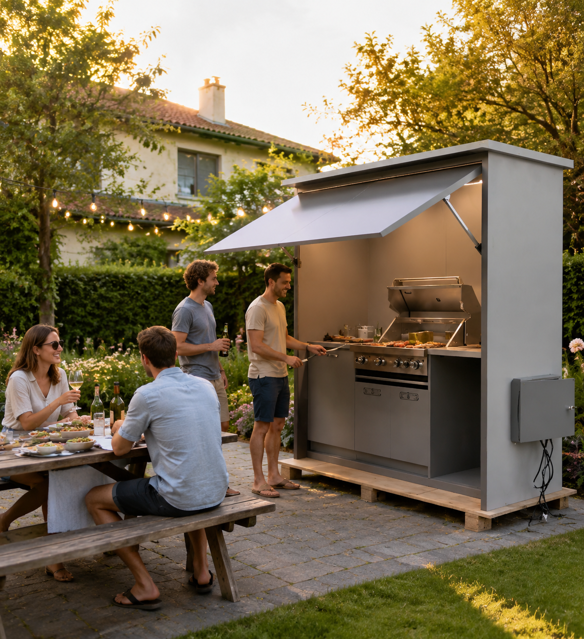 Stainless Steel Outdoor Kitchen Pod: Transform Your Backyard into a Luxury BBQ Destination
