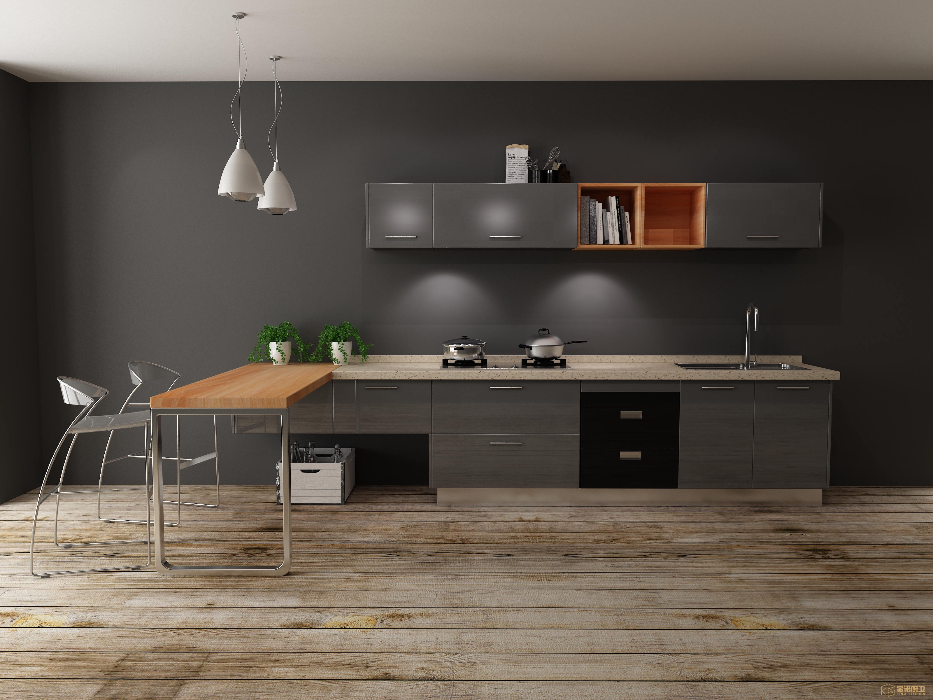 Functional Kitchen Island Cabinet Design