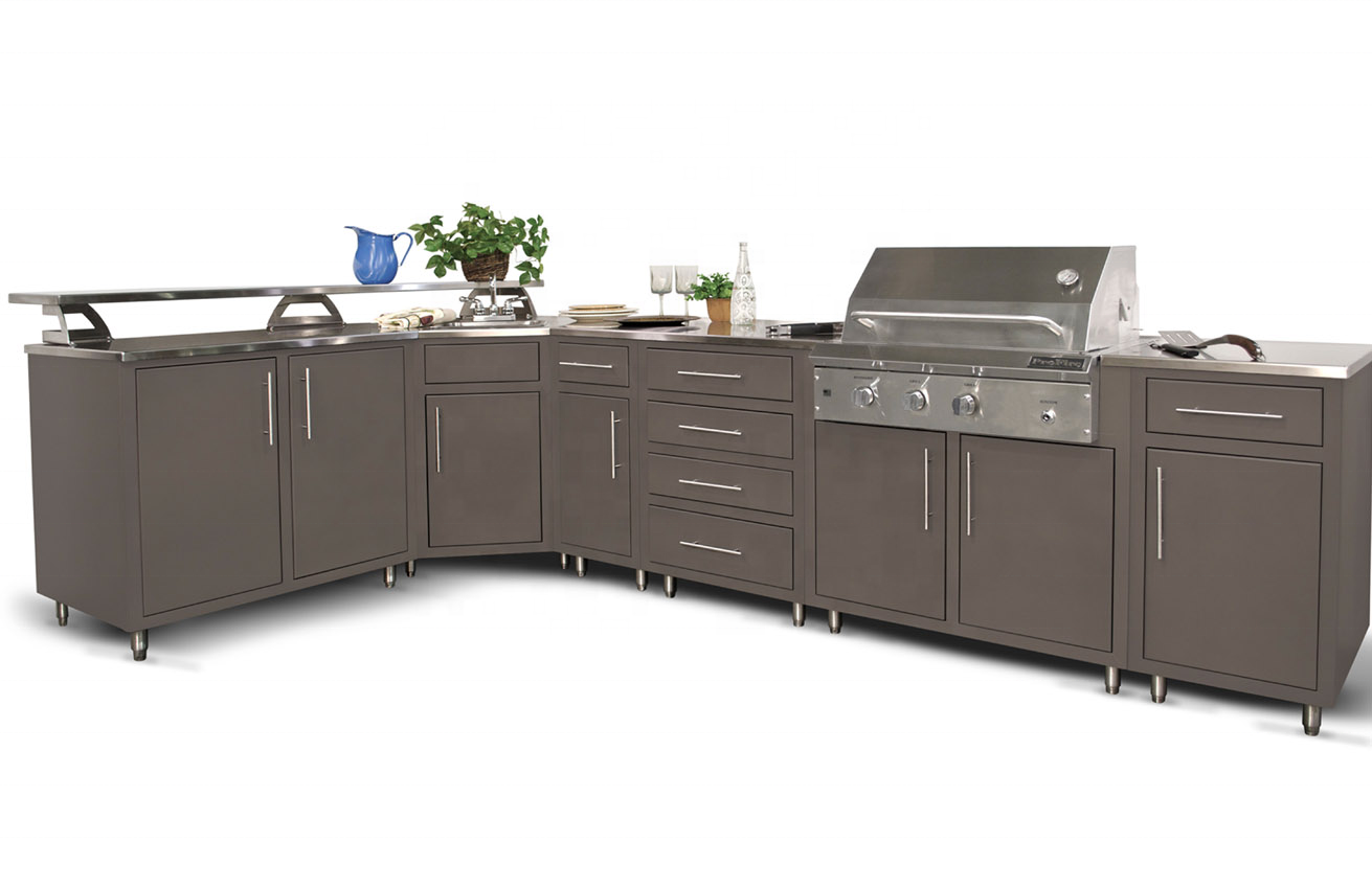 Kitchen Cabinet Stainless Steel Outdoor Garden Kitchen Set Kitchen BBQ Cabinets