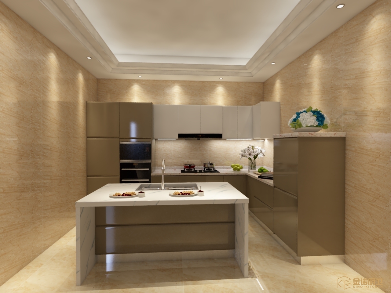 Contemporary Open Concept Kitchen Cabinetry