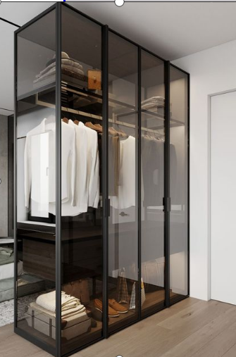 Tall Custom Modern Open Combination Cloth Walk in Closet Bedroom Furniture for Clothes Metal Cabinet Wardrobes Closet