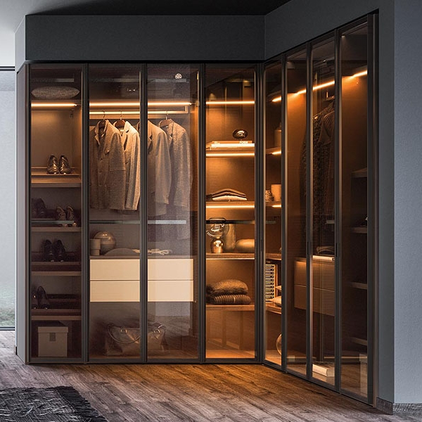 Tall Custom Modern Open Combination Cloth Walk in Closet Bedroom Furniture for Clothes Metal Cabinet Wardrobes Closet