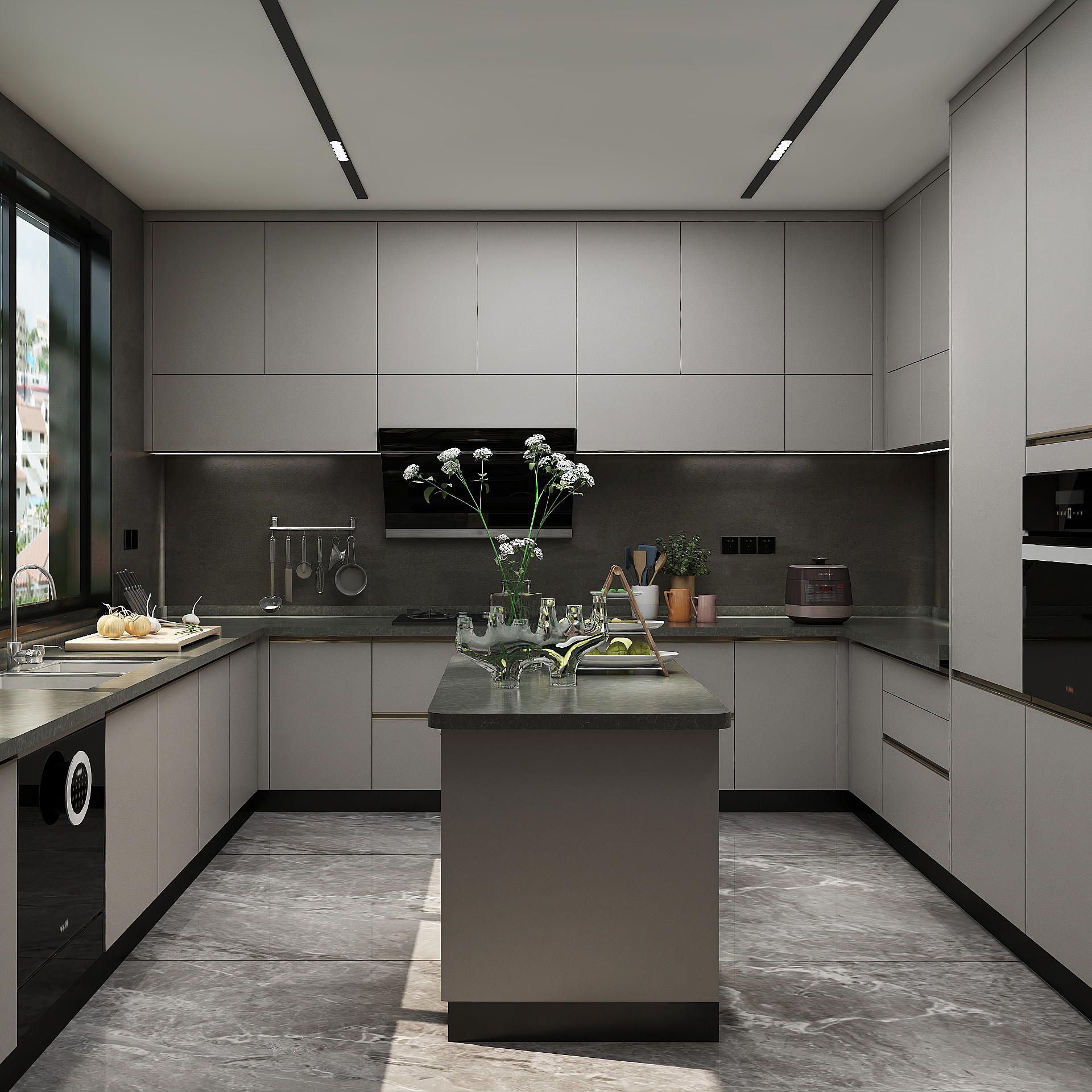 Kitchen Cabinet Set Complete Home Furniture Kitchen Cabinet Set with Handle Furniture Modern Design Solid Wood Kitchen Cabinet