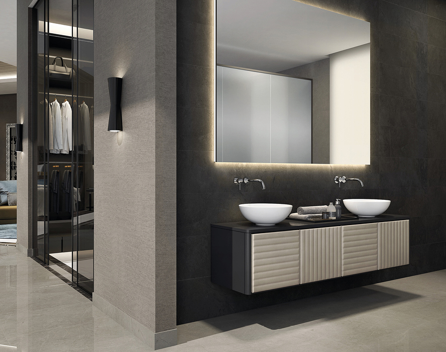 Custom Modern  Meuble Salle De Bain Vanity Bathroom Sink Cabinets with Mirror