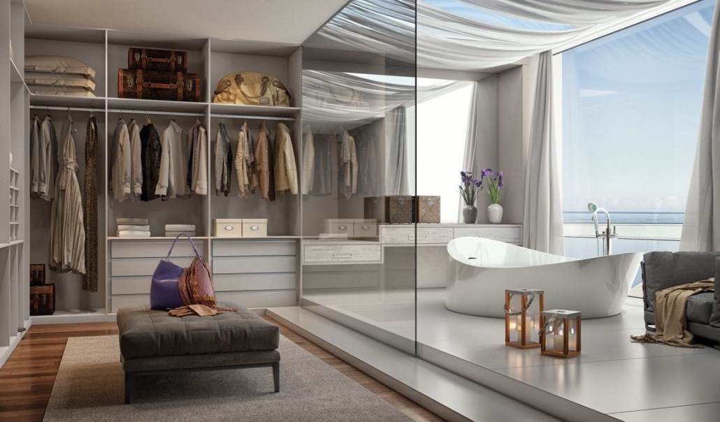 Luxury Metal Glass Dressing Walk-in Closet Cupboards for Bedroom Wardrobe Accessories