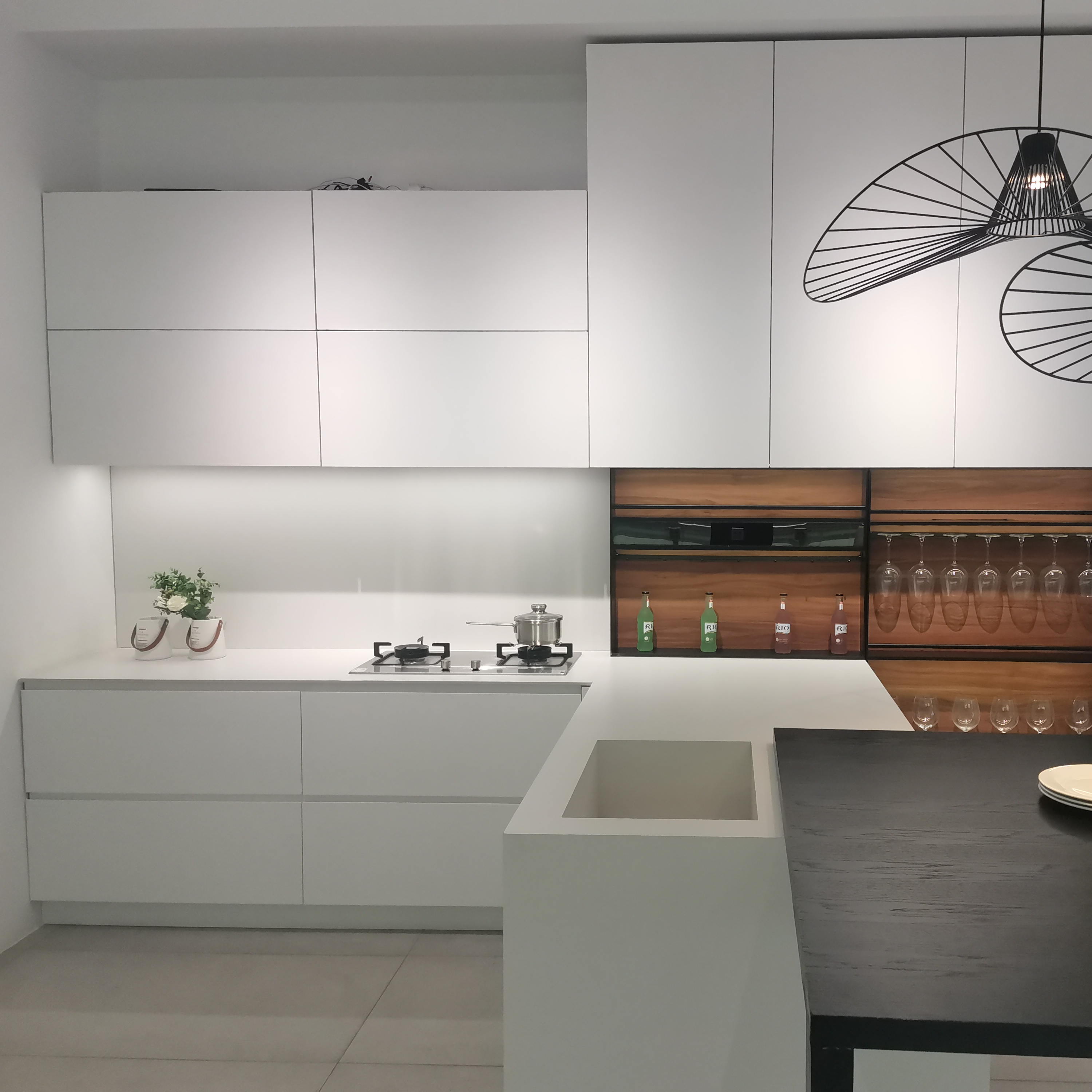 Minimalist Stainless Steel Kitchen Cabinets