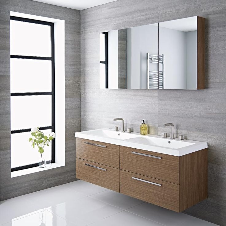 Modern Waterproof Bathroom Vanity Stainless Steel Sink Bathroom Cabinets with Mirror
