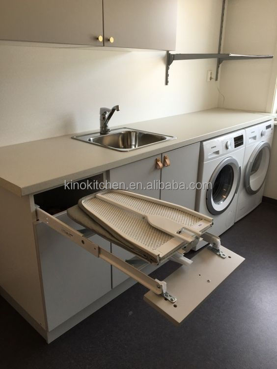 Laundry Room Organizer Cabinets Sink Cabinet with Washing Machine Modern Laundry Cabinets