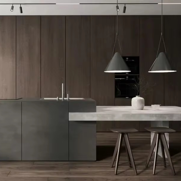 Modern Designs Kitchen Cabinets with Pantry and Island with Sink Stainless Steel Kitchen Cabinet Shaker Kitchen Cabinet