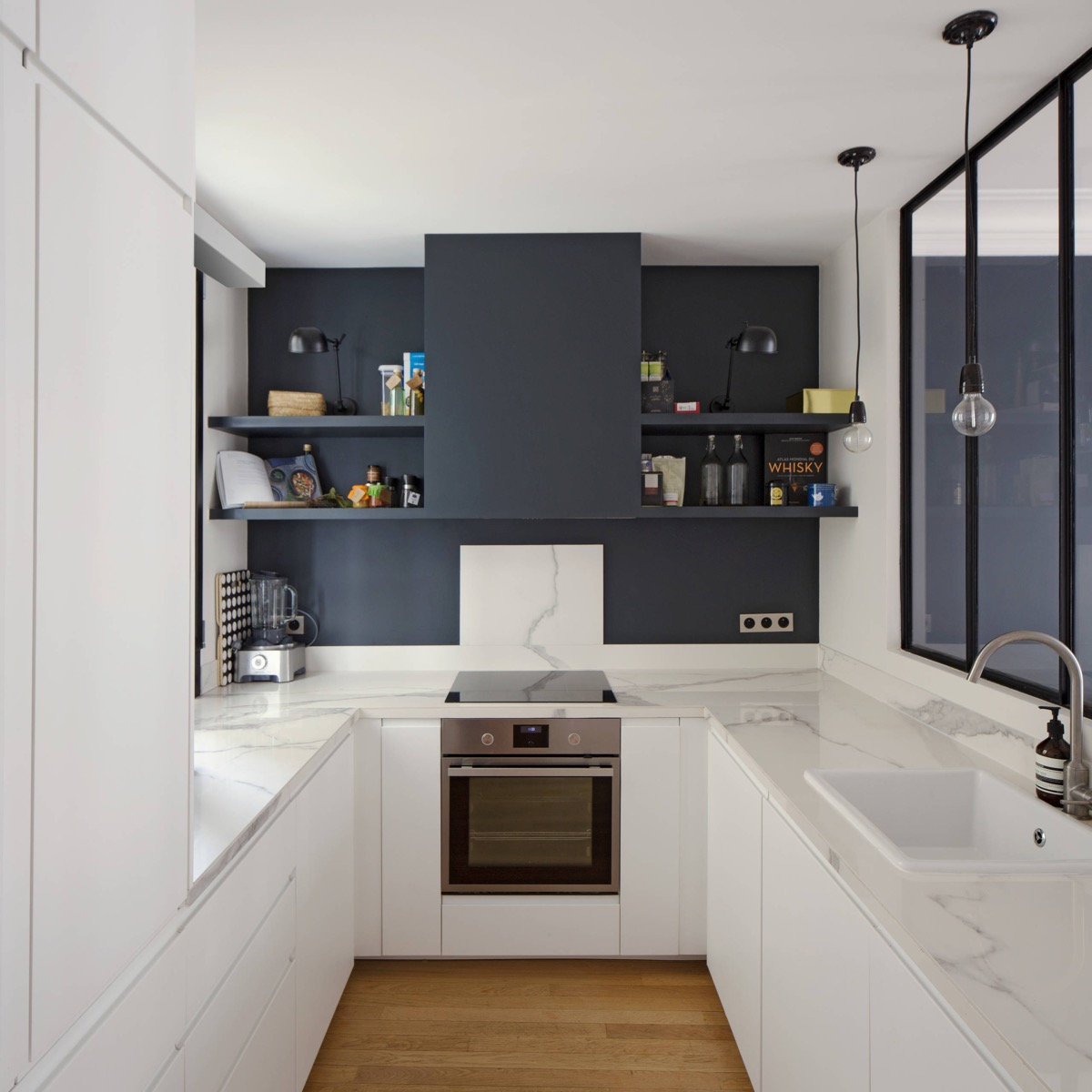 Matte Silver Kitchen Cabinet