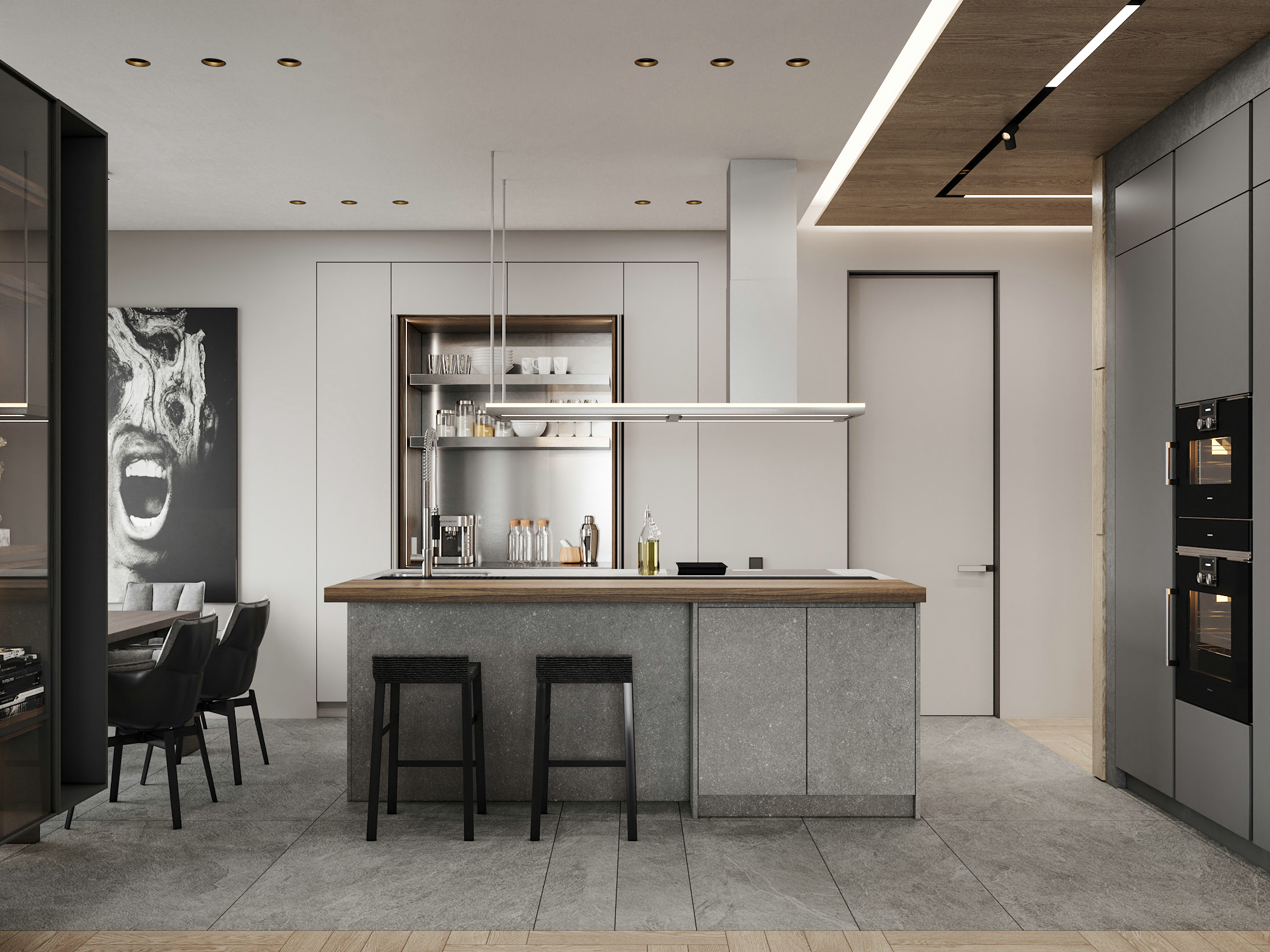 Latest Modern Kitchen Designs 2023 Custom Made American Modern Stainless Steel Kitchen Cabinets and Bathroom Cabinets