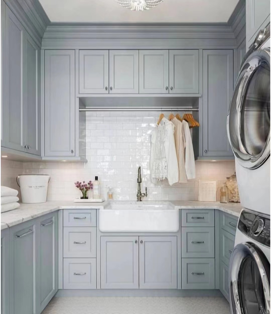 Window Balcony Stainless Steel Laundry Sink Cabinet
