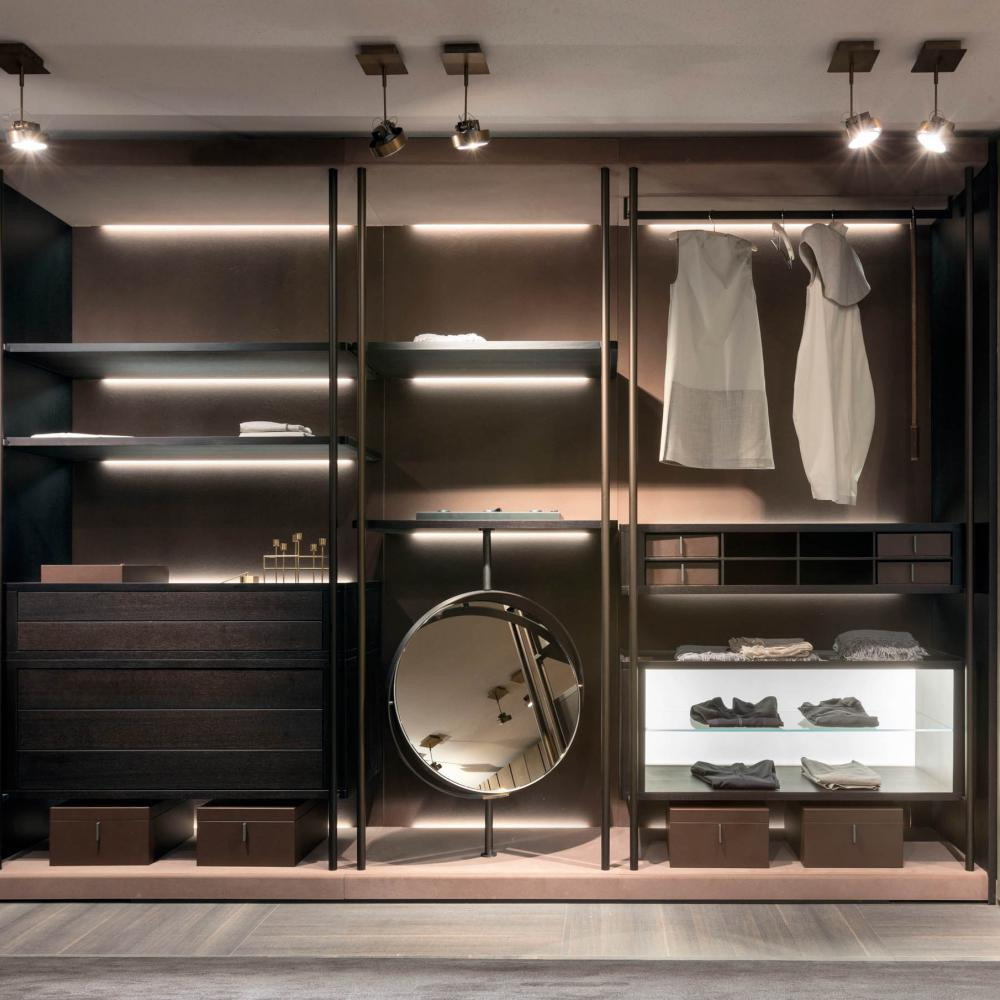 Modern Cabina Armadio Aluminum Glass Door Vestidor