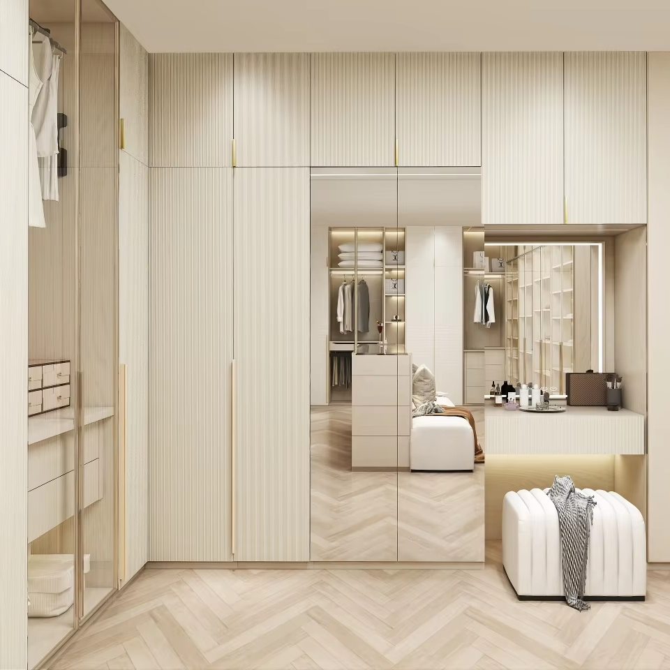Tall Custom Modern Open Combination Cloth Walk in Closet Bedroom Furniture for Clothes Portable Wardrobes Glass Closet