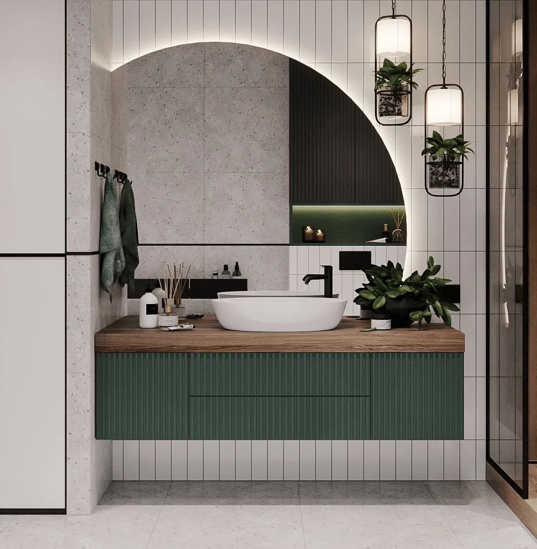 Bathroom Vanities with Modern Bathroom Vanity Wall