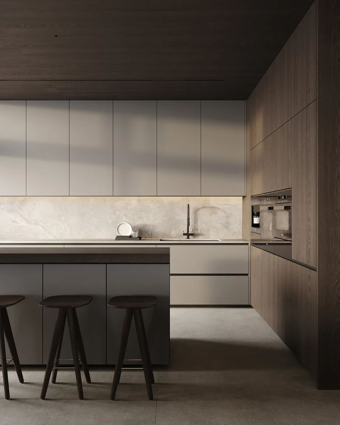 Open-plan Stainless Steel Kitchen Cabinet