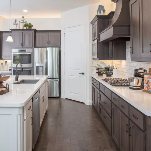 Luxury Stainless Steel Kitchen Cabinets with Soft-close Drawers