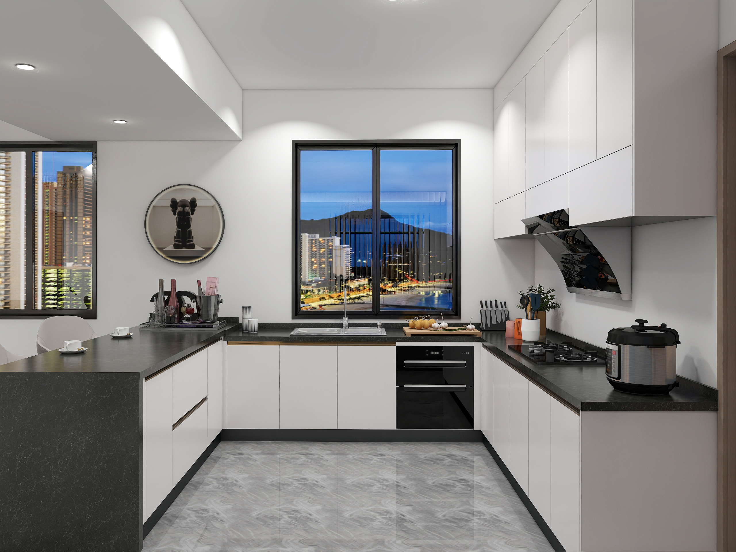 Custom Kitchen Furniture Cabinet Modern Style