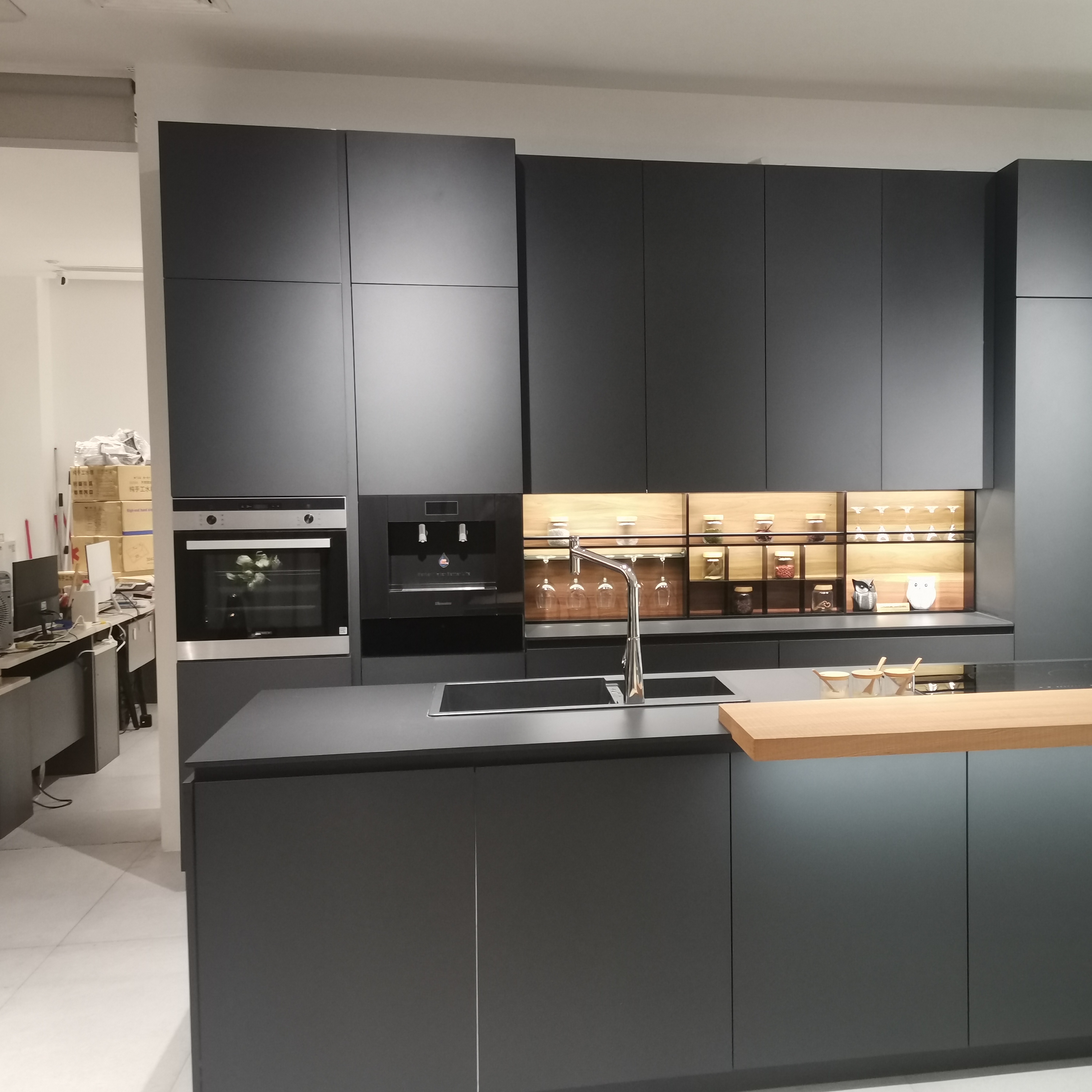 Built-in Stainless Steel Kitchen Cabinets