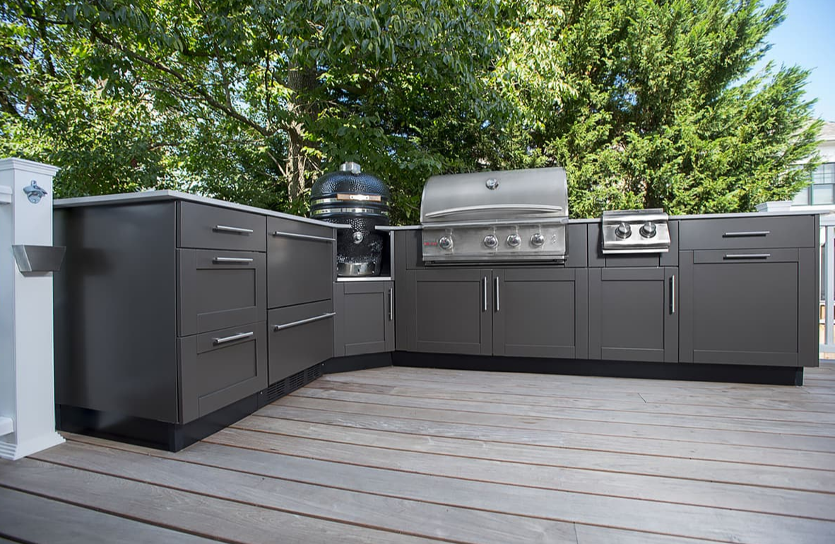 Customizable BBQ Barbecue Outdoor Furniture Outdoor BBQ Kitchen CabinetWith Grill and Fridge