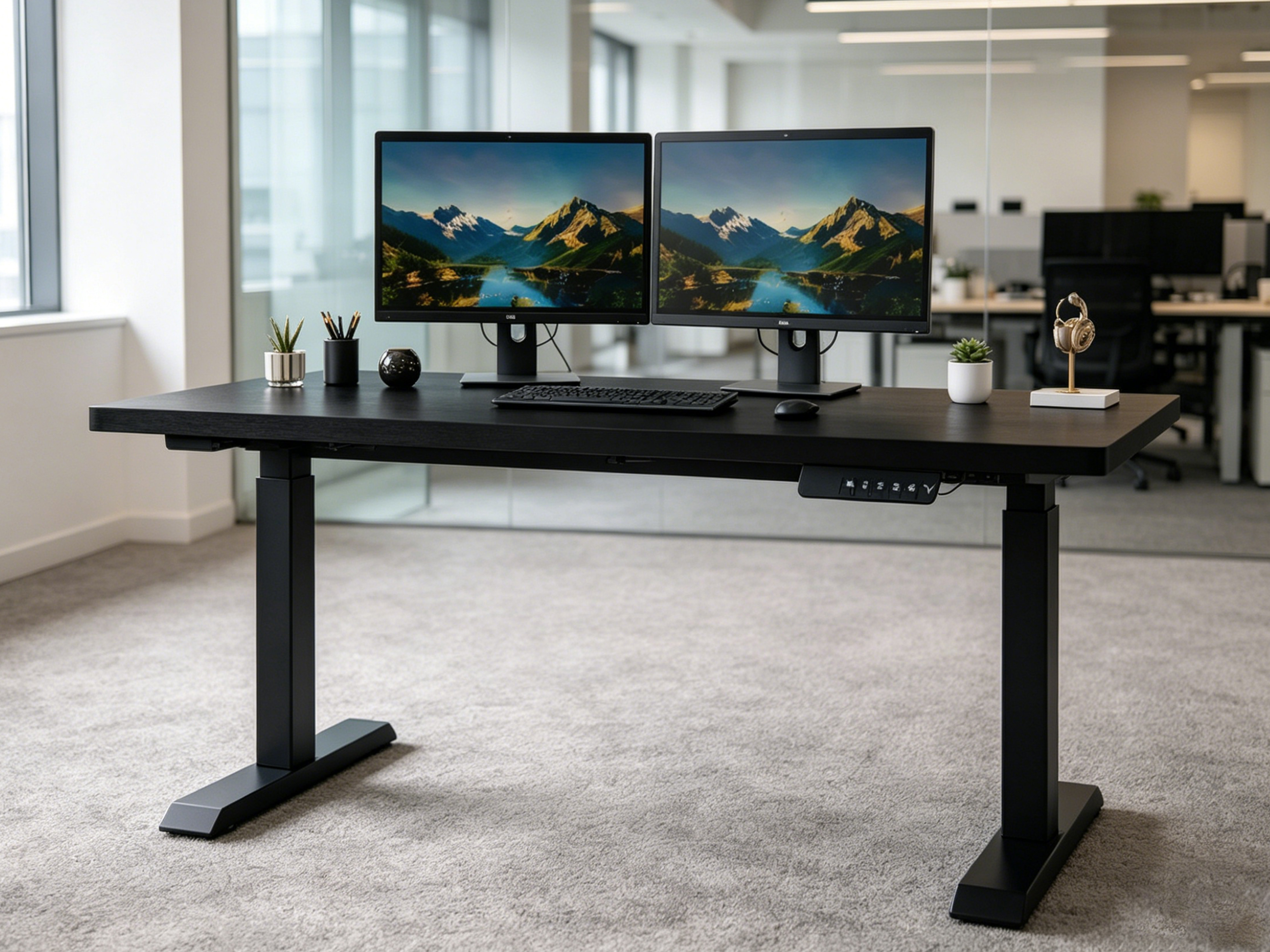 ZY-02 Dual Motor Desk Frame 2 Stage Heavy Duty Adjustable Desk Base for Industrial Office Use