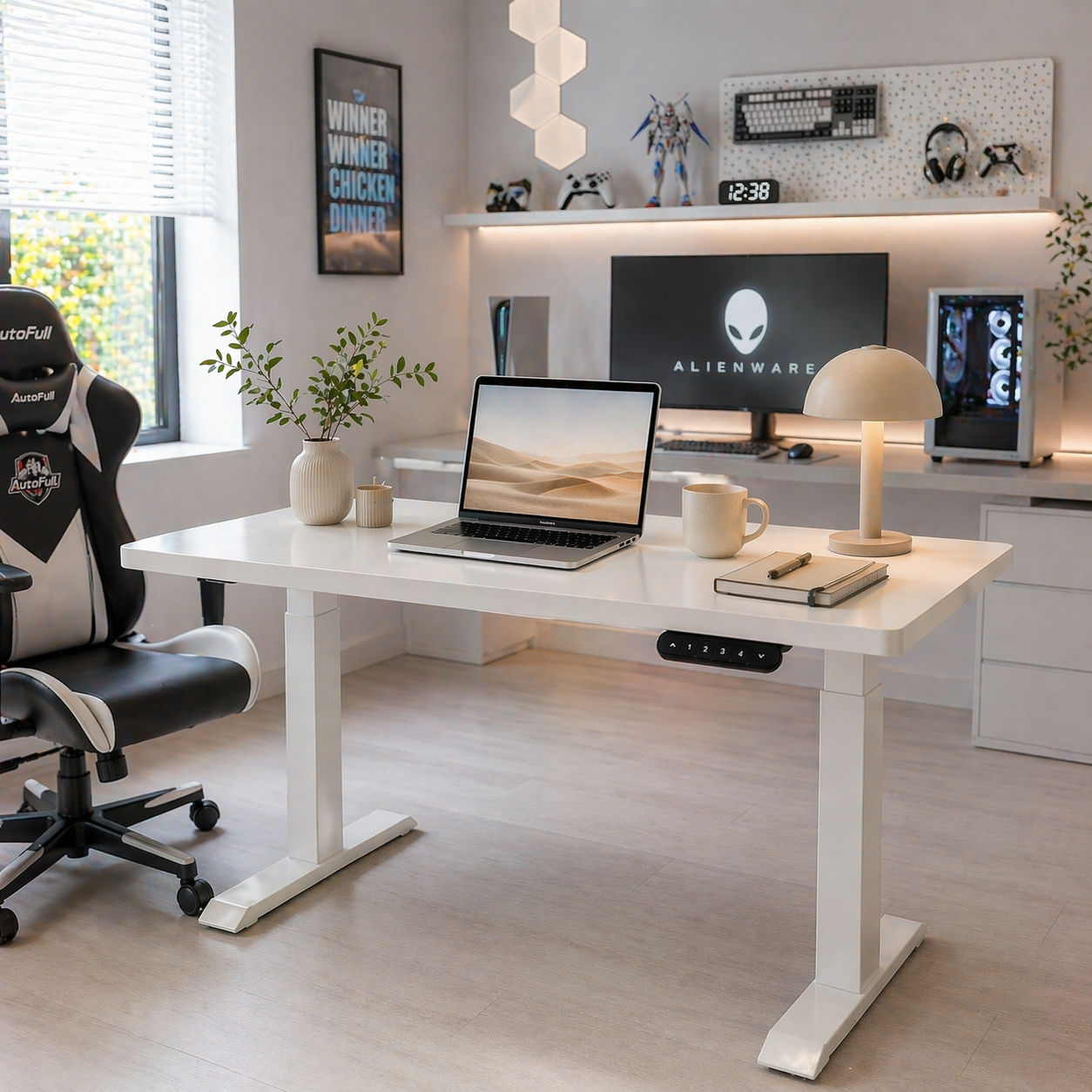 ZY-02 Dual Motor Gaming Standing Desk 2 Stage RGB Ready Adjustable Workstation for Esports and Office Use