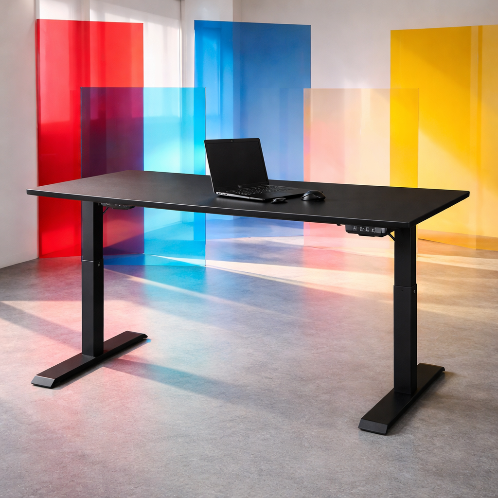 ZY-02 Electric Standing Desk with Modern Sculpture Art Studio