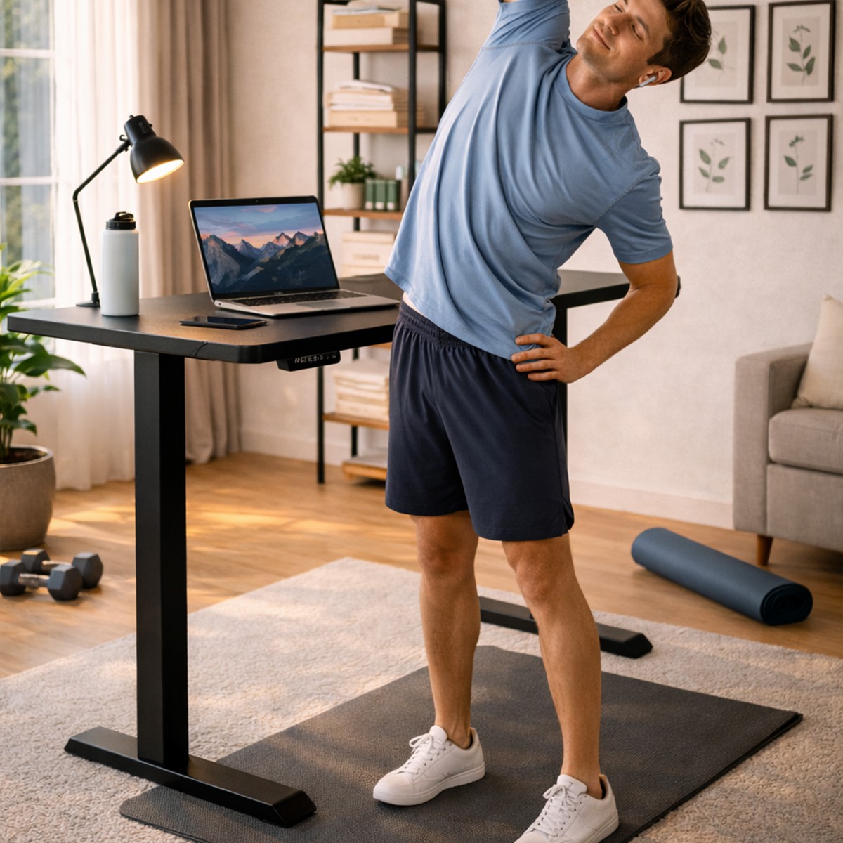 ZY-02 Dual Motor Standing Desk 2-Stage Height Adjustable Computer Desk for Professional Workstations